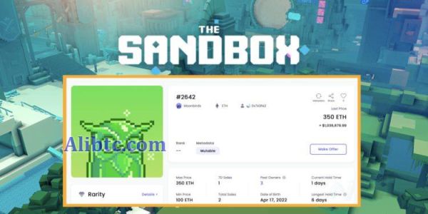 The Sandbox以350ETH新高买月鸟NFT！将在元宇宙中展示