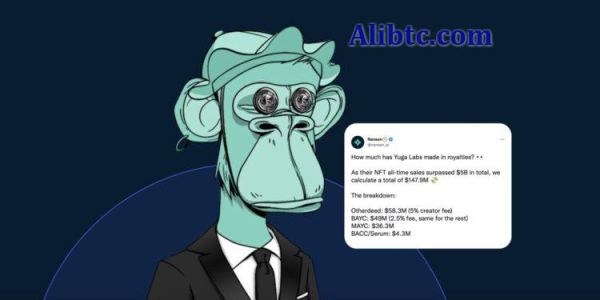无聊猿母公司Yuga Labs NFT版税收入近1.5亿美元！Otherdeed赚最多