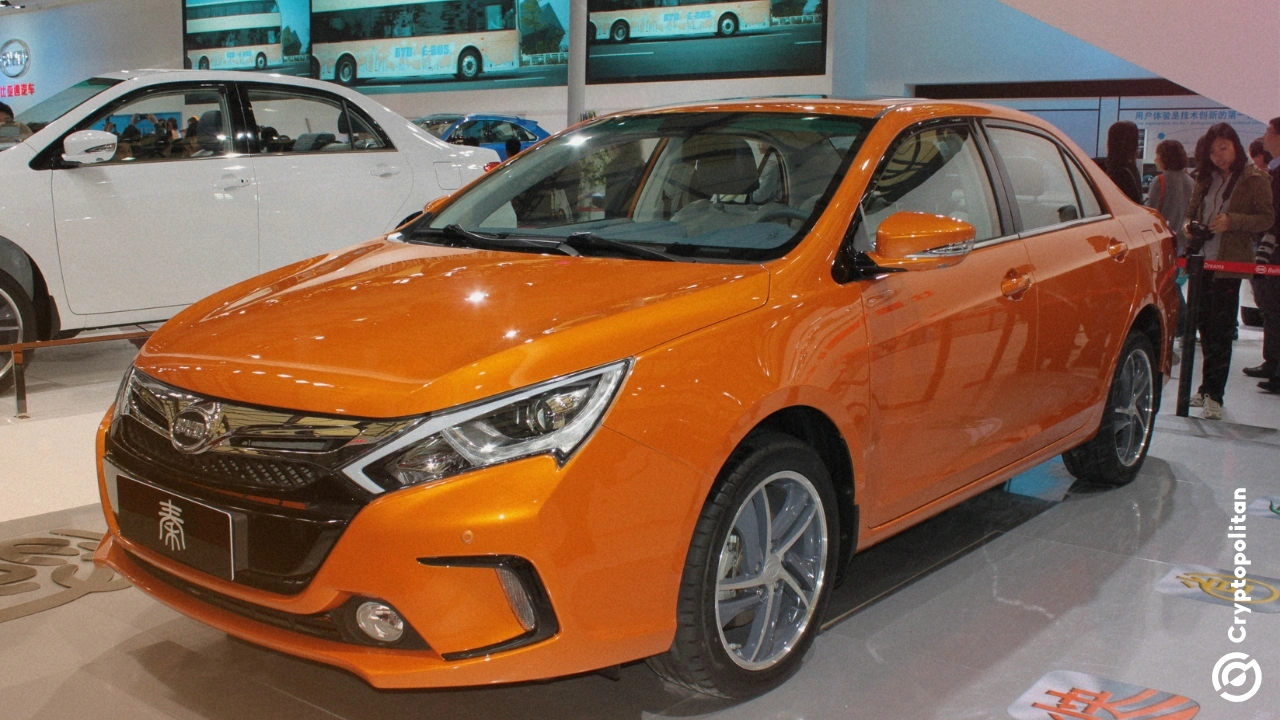 中国电动汽车公司比亚迪股价下跌