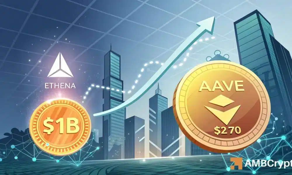 Ethena 的 sUSDe 收益率吸引流动性：AAVE 现在是否面临看跌突破？