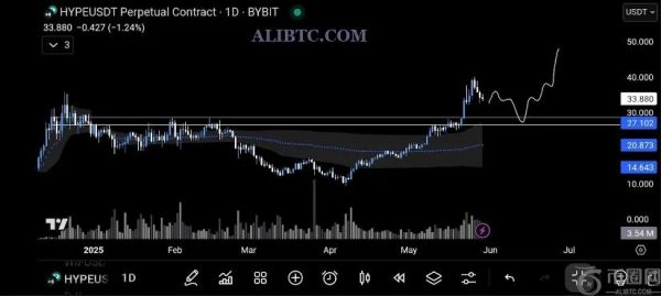 HYPE币价格预测：技术信号跌至30美元后，50美元的反弹将暂停