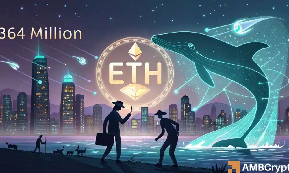 以太坊鲸鱼sc起$ 364万美元 - 但为什么ETH还没有集会