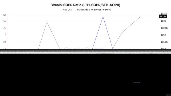 SOPR比率显示，比特币长期持有者上周大量抛售