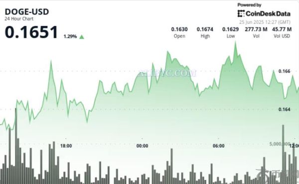 多头突破0.16美分阻力位，狗狗币价格上涨