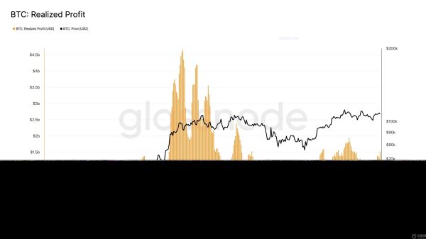 比特币获利回吐加速，BTC 实现收益跃升至 24 亿美元