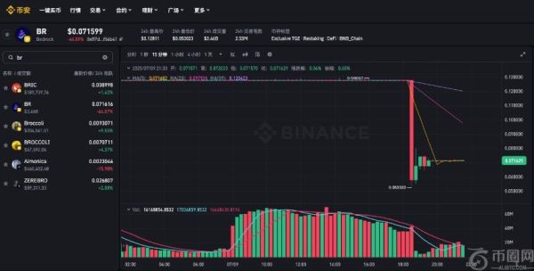 币安Alpha明星代币BR闪崩：流动性撤离引发信任危机