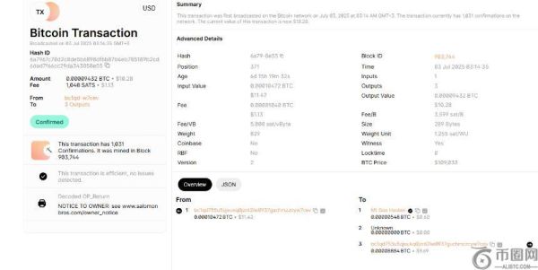 攻击者利用Op_Return功能对Mt. Gox BTC钱包发起诈骗攻击