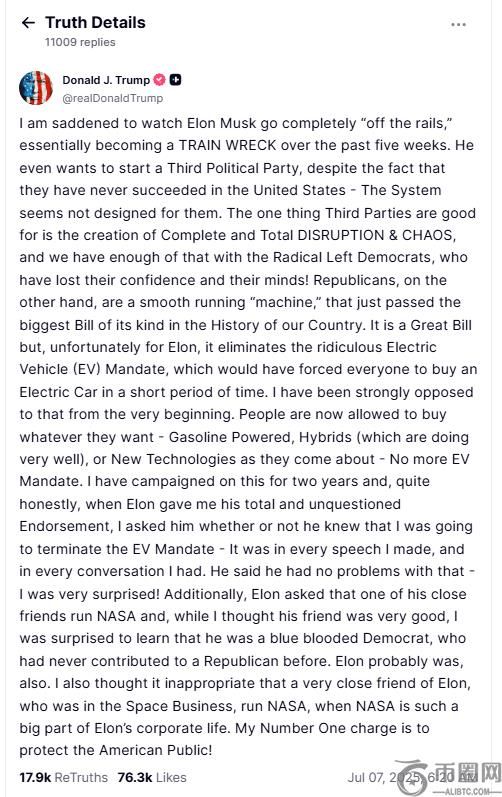 特朗普与马斯克的公开交锋：加密货币市场会受波及吗？