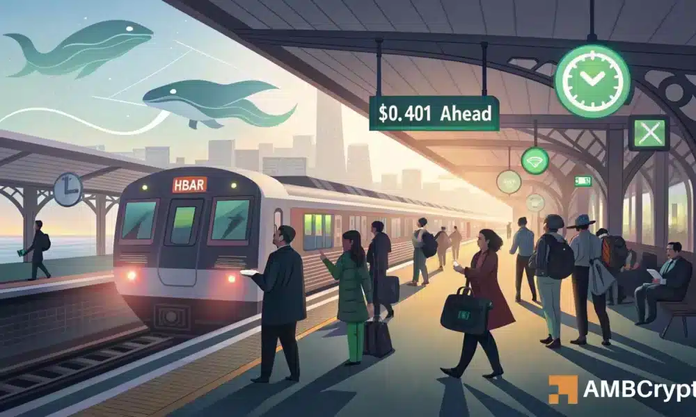 随着鲸鱼重新进入，Hedera 加密货币价格将上涨至 0.401 美元