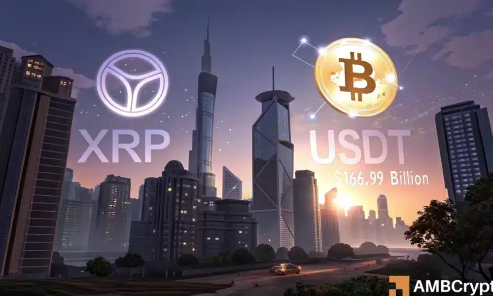 XRP 创下新的市值里程碑，超越 Tether USDT 成为全球最大的加密货币交易所