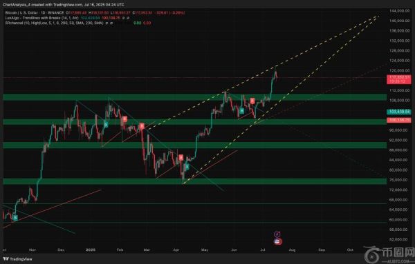 2025年7月17日比特币价格分析与预测：短期波动加剧，多头需守住关键支撑