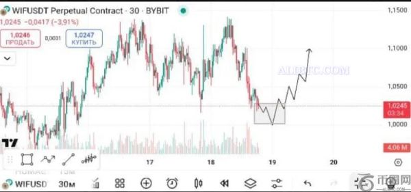 WIF币价格在 1 美元支撑位附近徘徊，图表显示前景喜忧参半