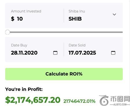 早期投资奇迹：2020年10美元的柴犬币如今价值200万美元