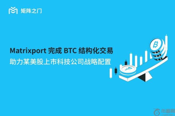 Matrixport完成BTC“分期购”结构化交易，助力美股上市科技公司实现战略配置